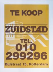 Het eerste verkoopbord van Zuidstad uit 1981