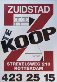 Verkoopbord van Zuidstad uit 1989